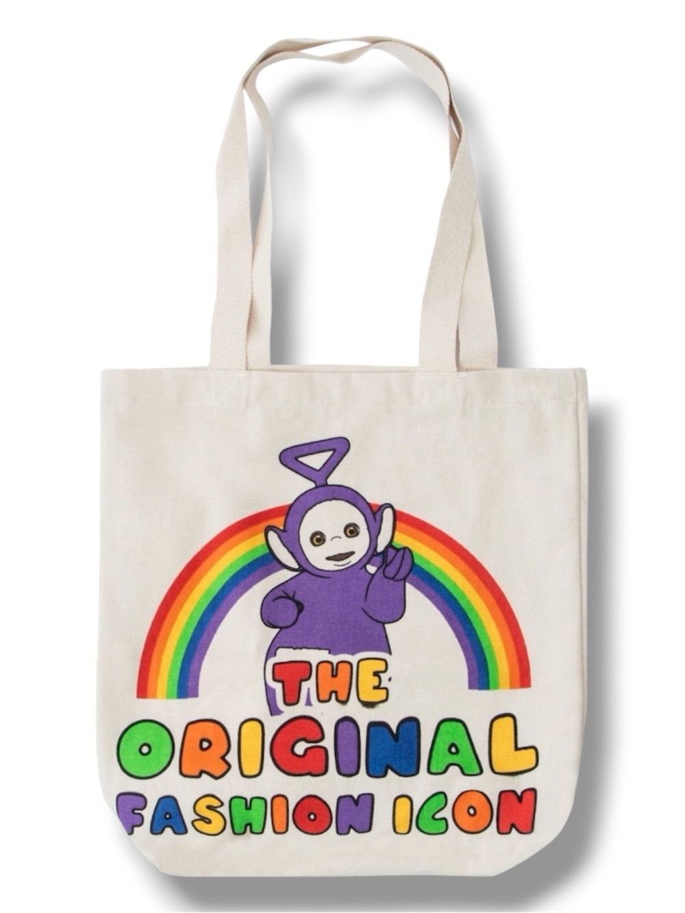 The Teletubbies Tinky Winky "The Original Fashion Icon" Canvas Tote Bag - NWT